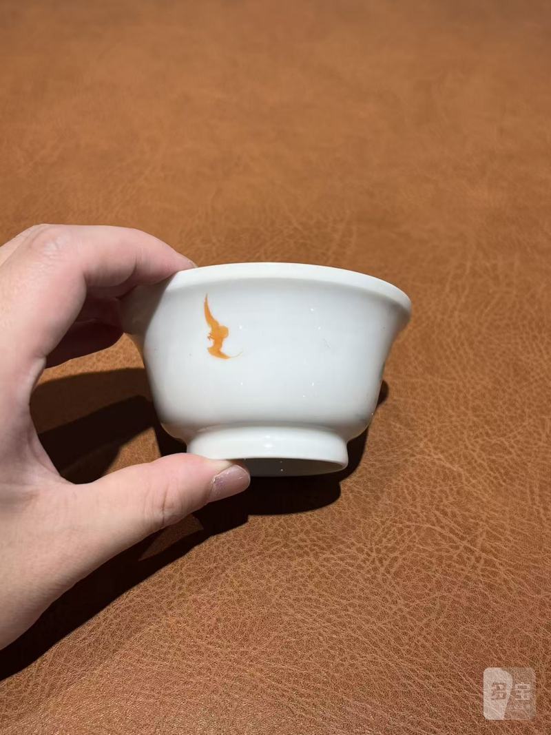 清雍正 粉彩鹿纹杯 - 图8
